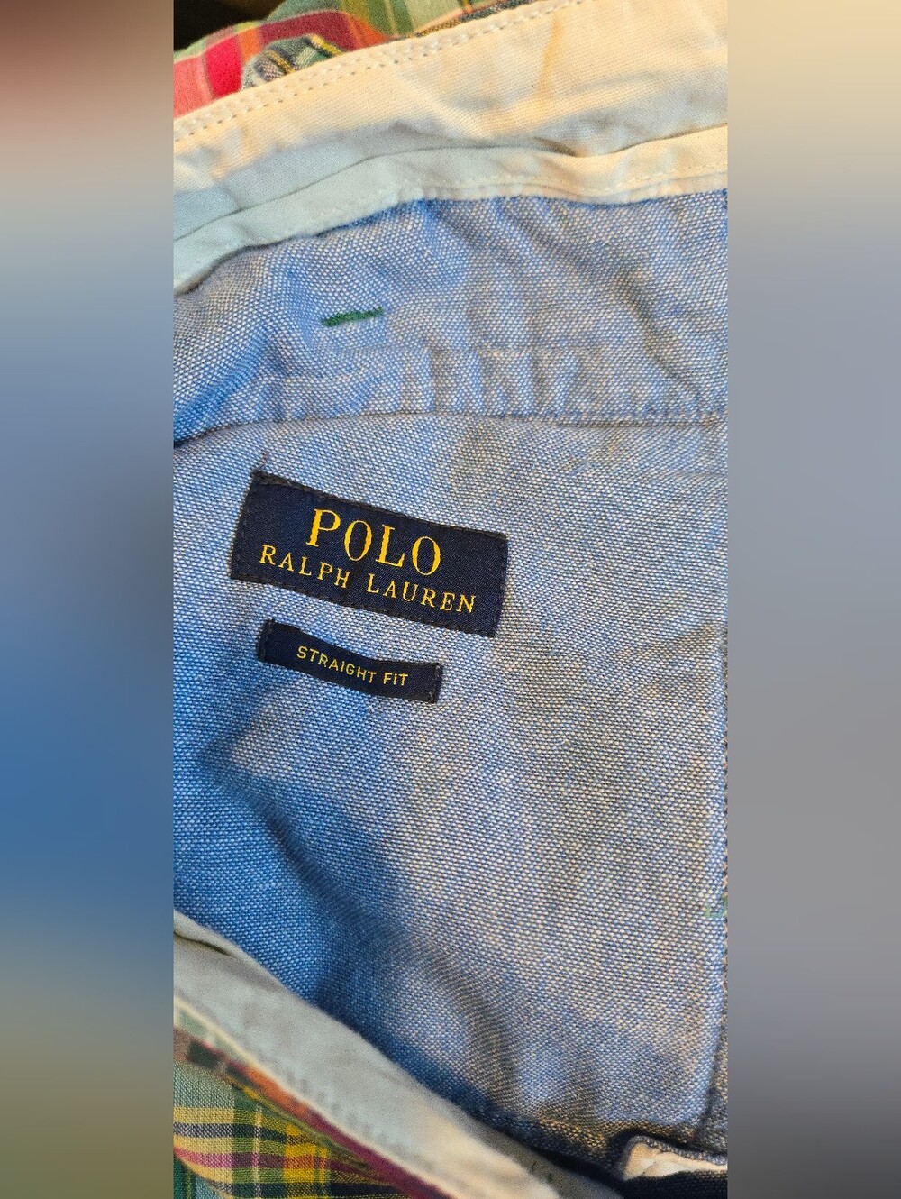 Polo Ralph Lauren Vintage Madras Men's 40 Plaid Cotton Shorts Green Pink - Picture 2 of 7